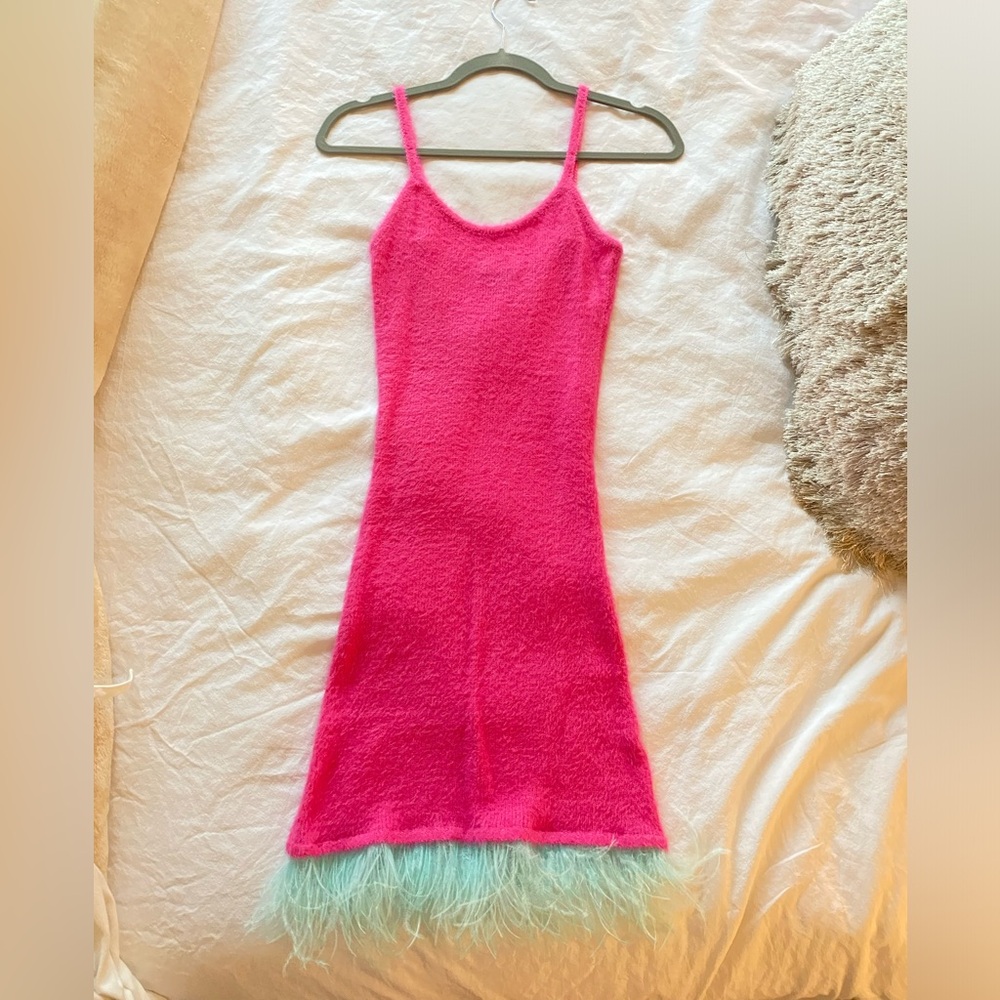 PrettyLittleThing Pink Mini Dress Fitted Silhouette